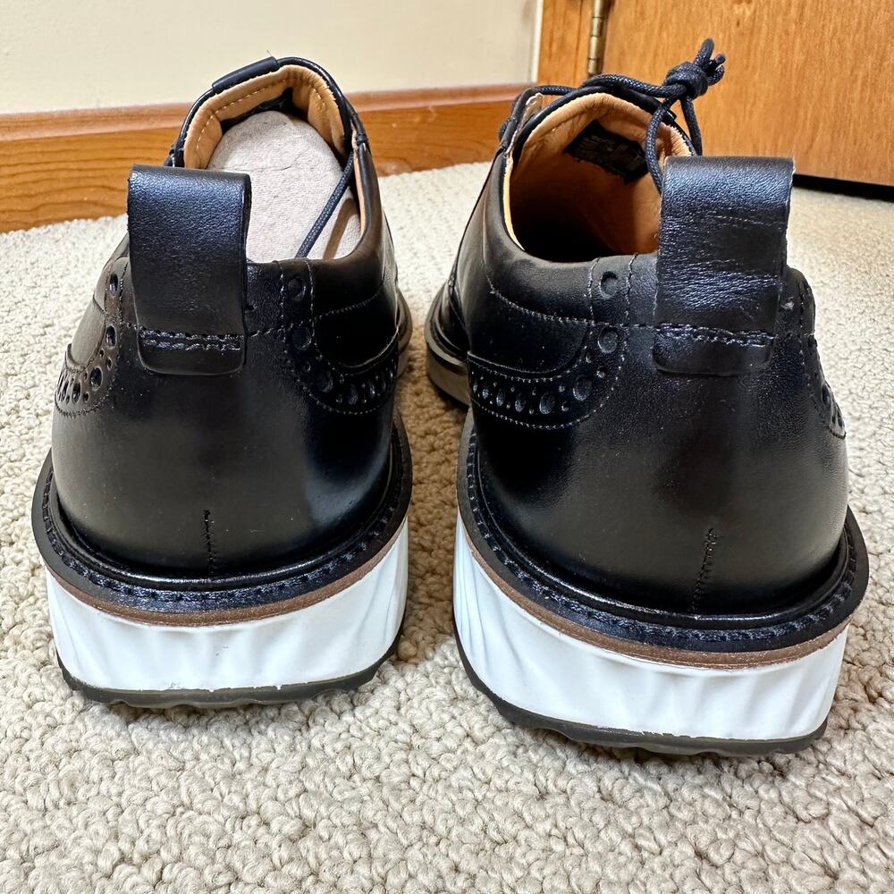 Ecco St. 1 Hybrid Men's Black Leather Wingtip Derby sz 11-11.5 PHORENE Midsole - Picture 4 of 8